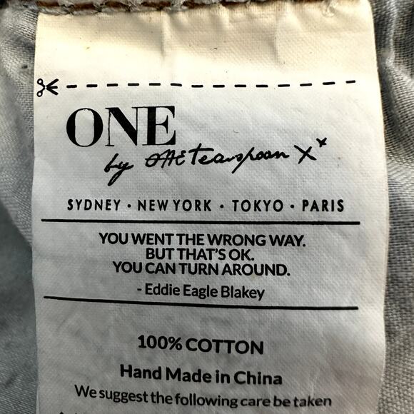 One by One Teaspoon Awesome Baggies Jeans Low Rise Relaxed Destroyed Blue 28x30 - Picture 5 of 6